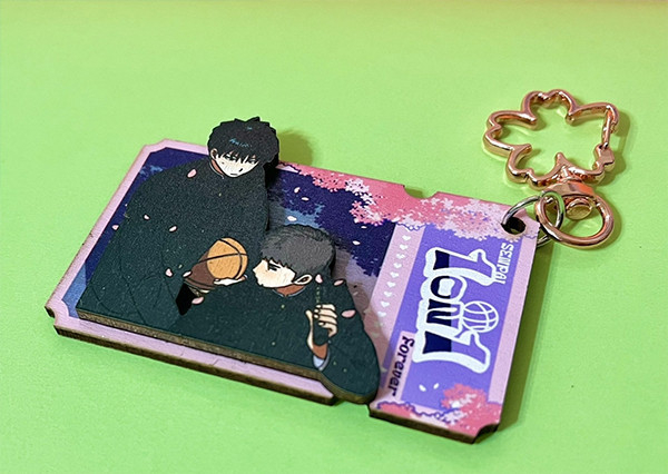 《與學長的一生1ON1請求券》Wooden Charm　／SLAM DUNK　RuMitsu　Goods　BY：一給IJI 