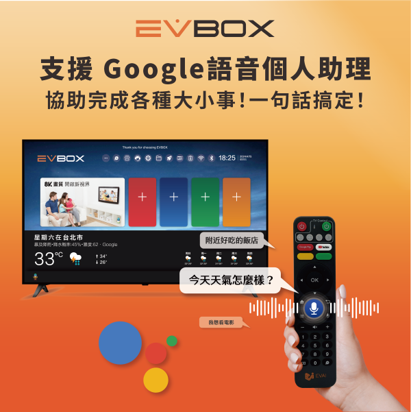 【預購】EVBOX易播11MAX語音聲控電視盒 8核+64G Android TV 旗艦機皇 4K機上盒 安卓機頂盒 網路 智慧 數位電視 