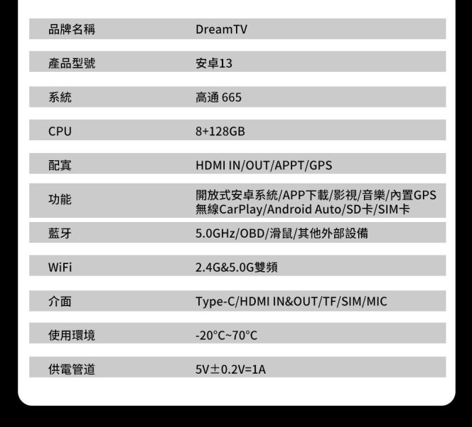 【現貨】【2024新機上市】Dream TV Carplay車機第二代 隨插即用 carplay轉安卓 安卓盒子 