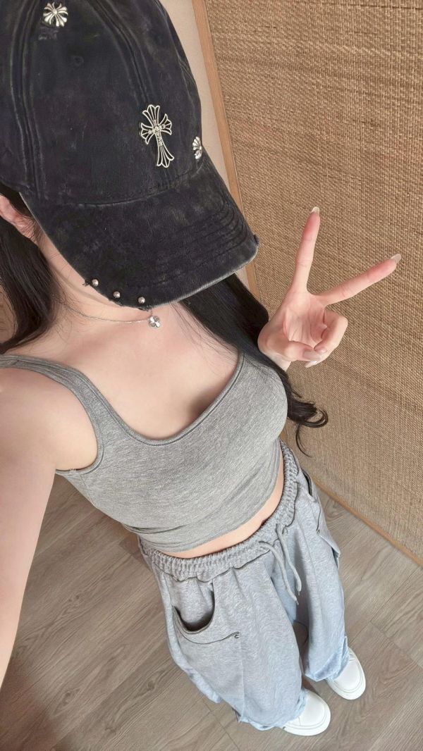 線條感彎刀棉褲 