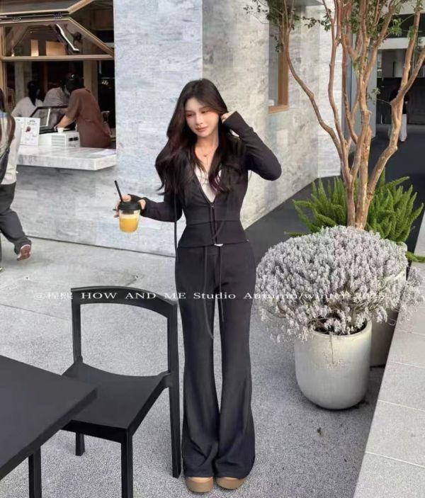 現貨 – 好身材羊絨連帽套裝 