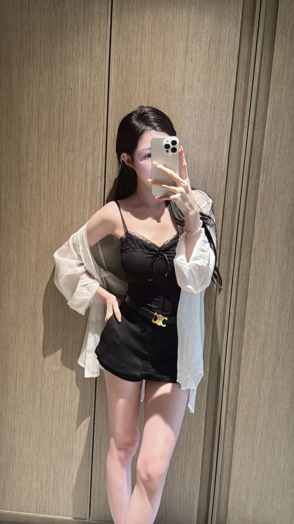 夏日必備 x 美背綁帶雪紡罩衫 