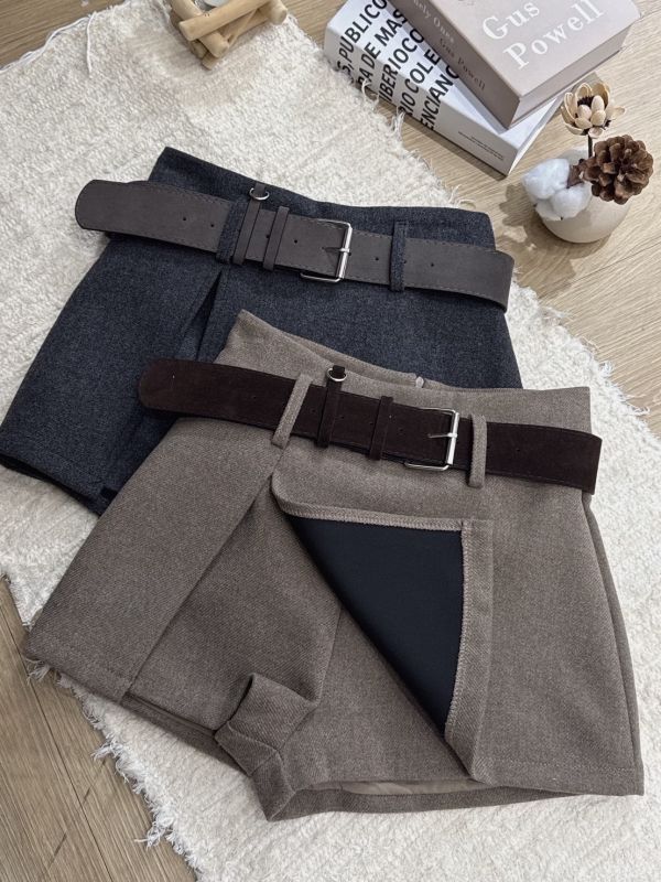 現貨 – 高質感毛呢褲裙 