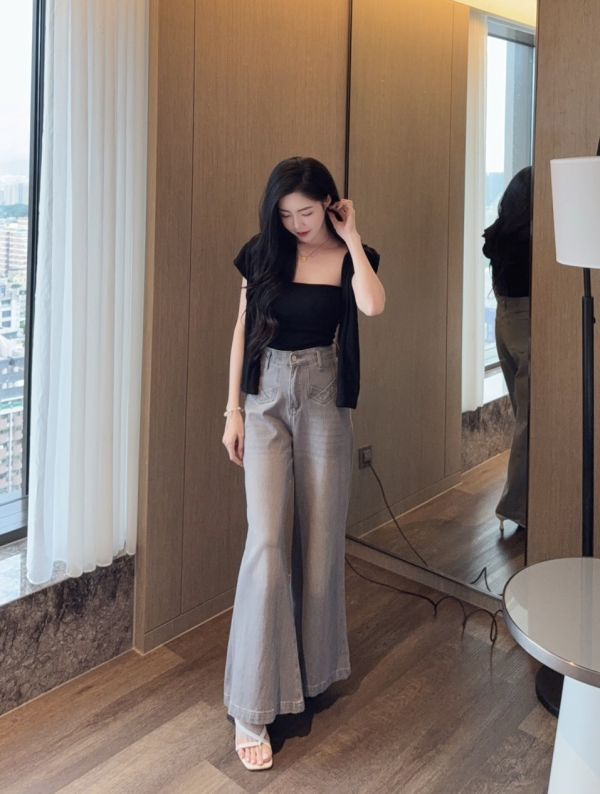 現貨 – 四面彈煙灰牛仔褲 