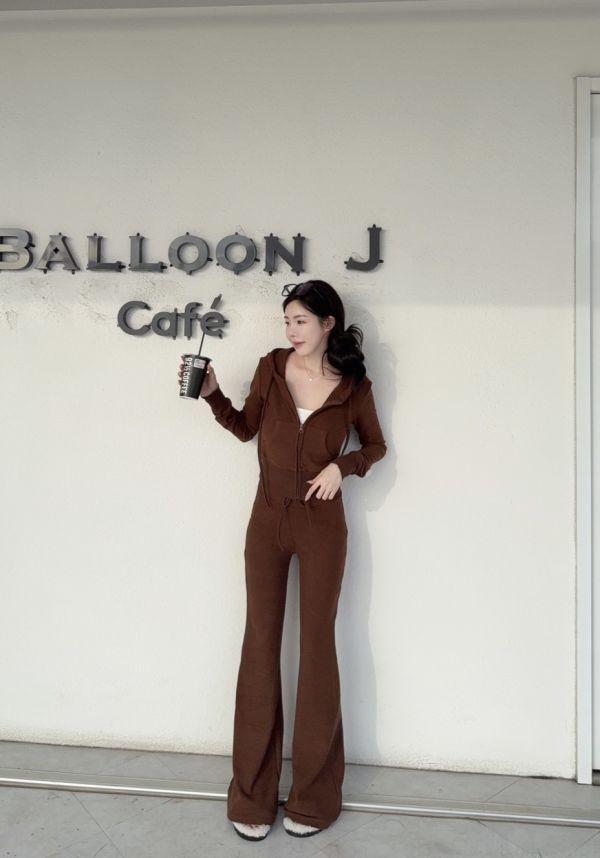 現貨 – 好身材羊絨連帽套裝 