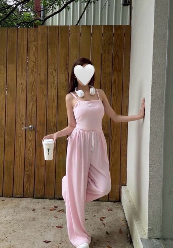 現貨 – 韓版落地褲套裝 