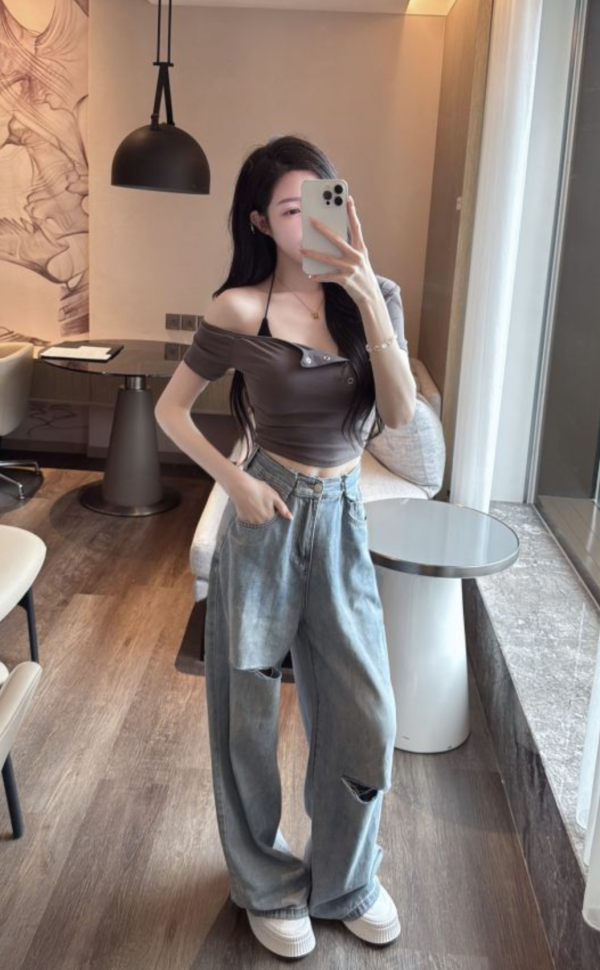 高個子推爆 x 時髦落地牛仔寬褲 
