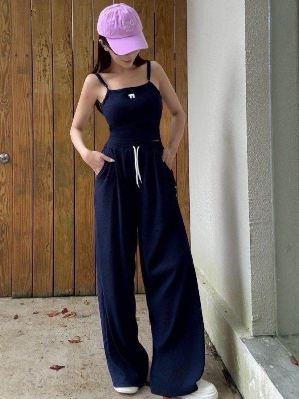 現貨 – 韓版落地褲套裝 