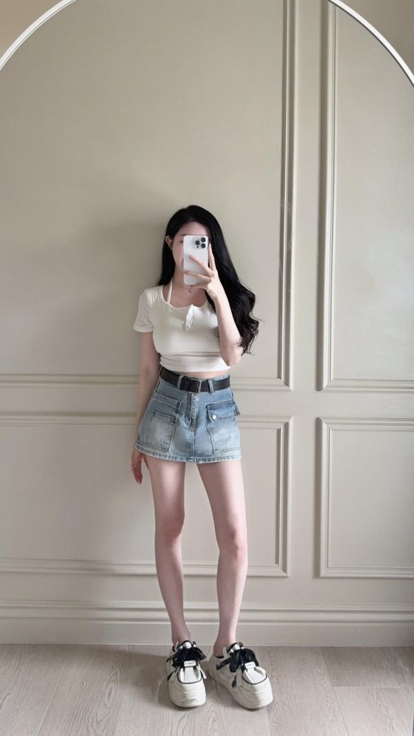 闆娘激推 ⋆ 工裝皮帶牛仔裙 