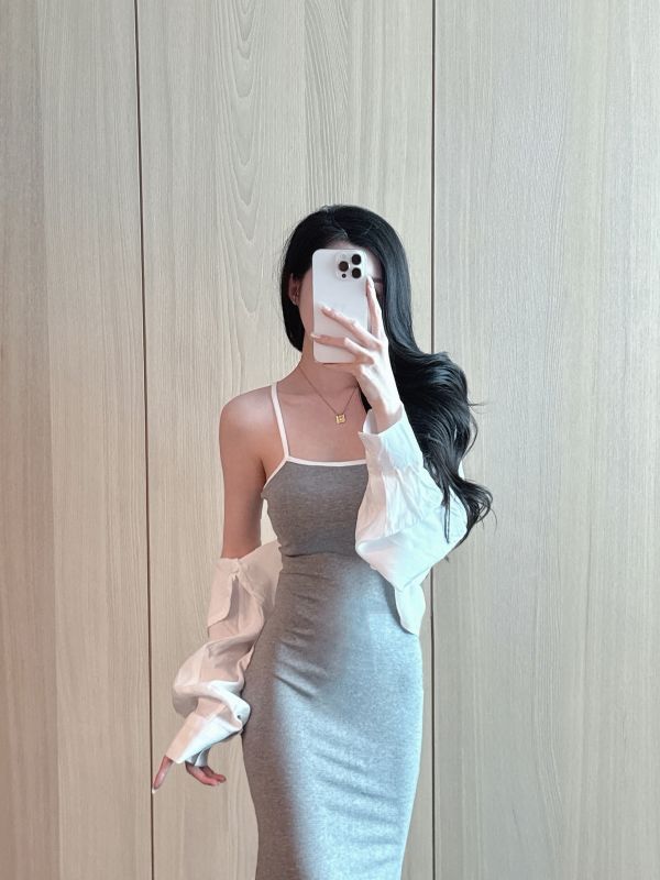 現貨 – 超高cp值襯衫長洋set 