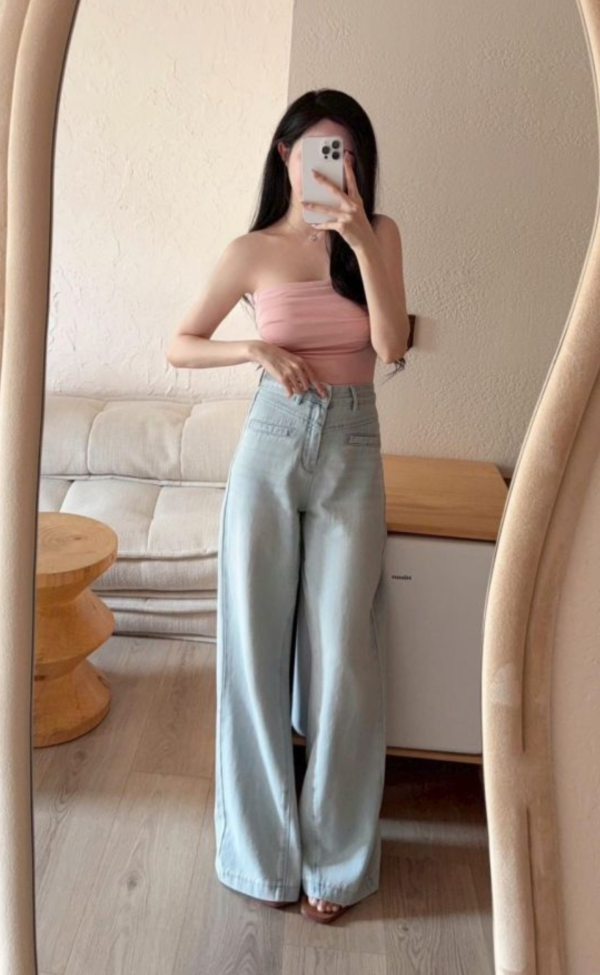 闆娘激推 ⋆ 版型極好闊腿牛仔褲 