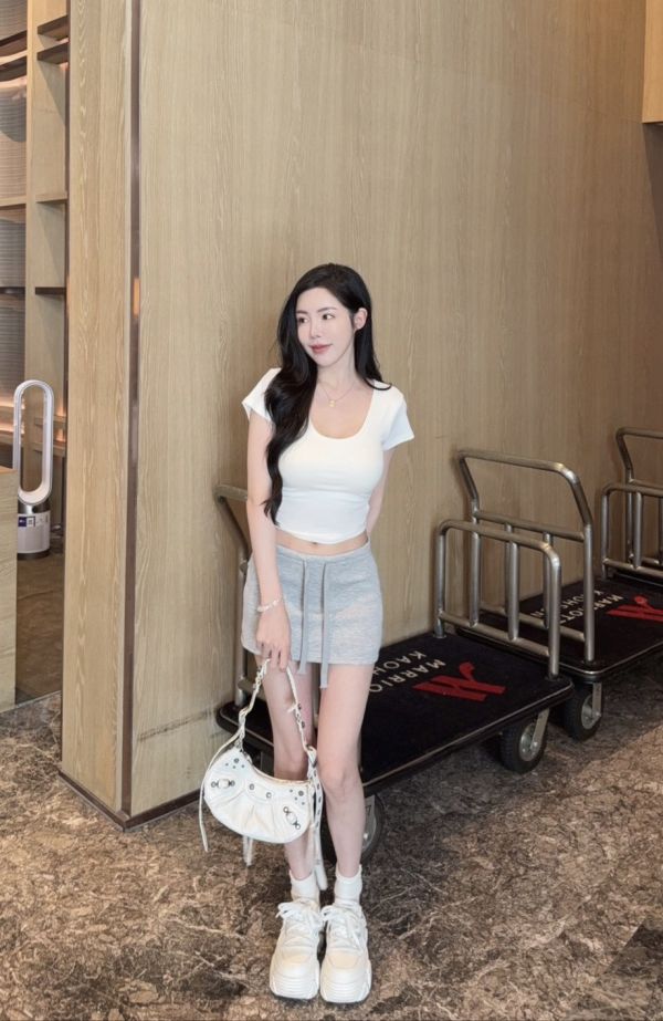 現貨 – 休閒感棉褲裙 