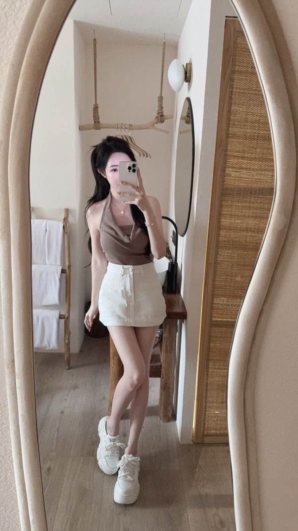 現貨 – 日常A字牛仔裙 