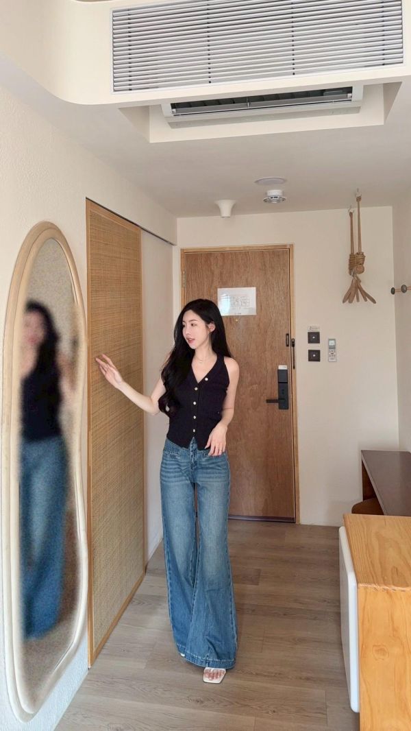 闆娘激推 ⋆ 版型極好闊腿牛仔褲 