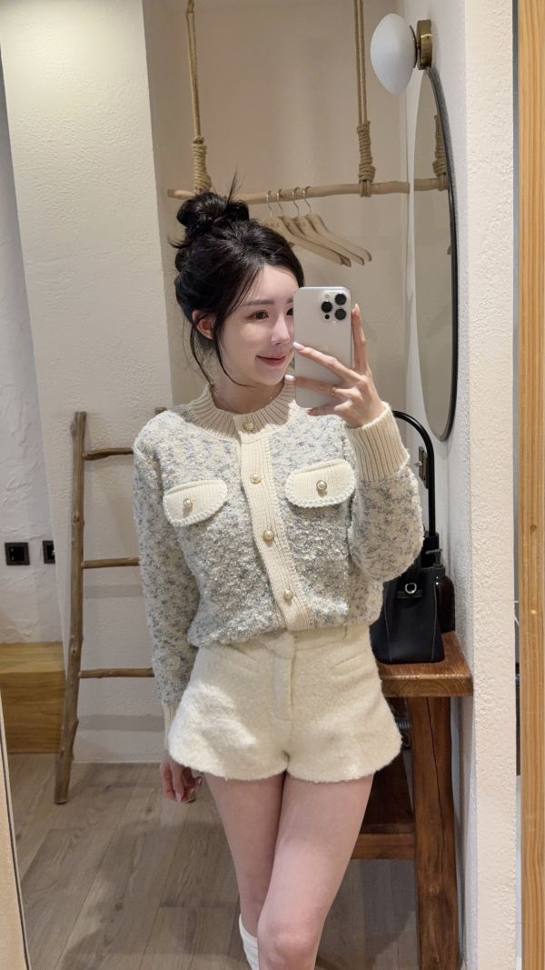 現貨 – 造型毛呢短褲 