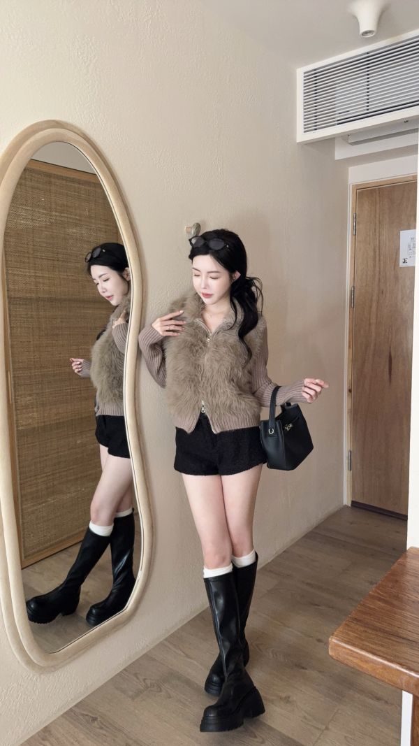 現貨 – 造型毛呢短褲 