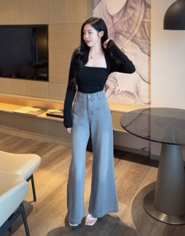 現貨 – 四面彈煙灰牛仔褲 