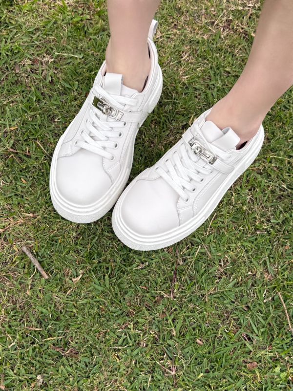 現貨 – 全牛皮厚底小白鞋(需要單獨下單) 