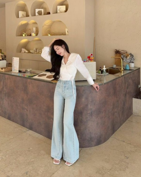 闆娘激推 ⋆ 版型極好闊腿牛仔褲 