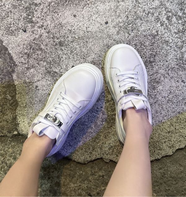 現貨 – 全牛皮厚底小白鞋(需要單獨下單) 