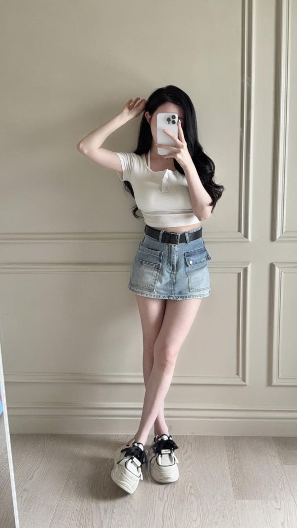 闆娘激推 ⋆ 工裝皮帶牛仔裙 