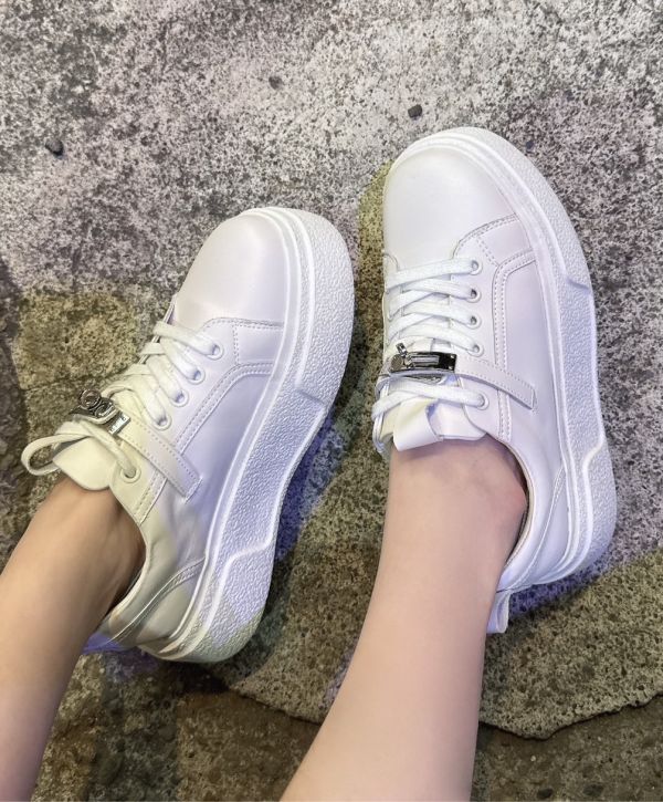 現貨 – 全牛皮厚底小白鞋(需要單獨下單) 