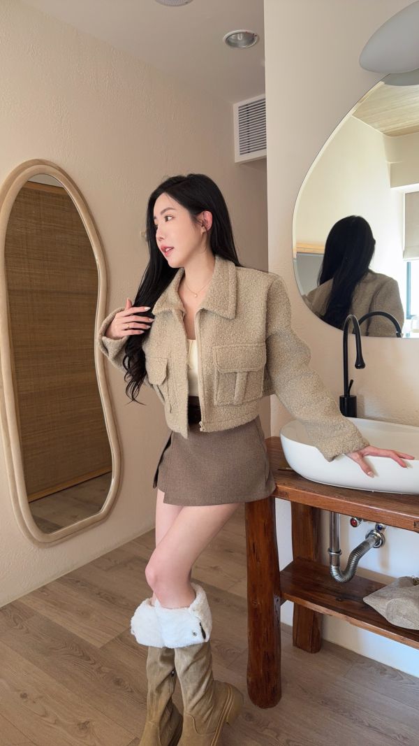 現貨 – 高質感毛呢褲裙 