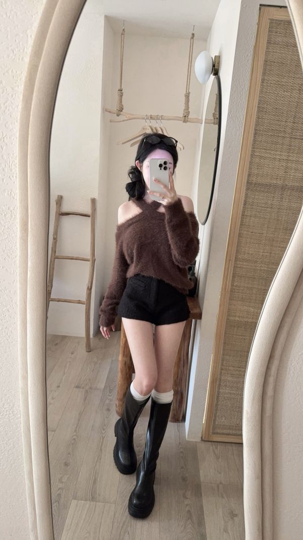 現貨 – 神腿厚底皮長靴 