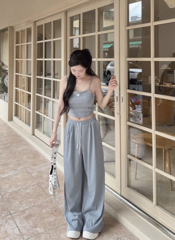 現貨 – 韓版落地褲套裝 