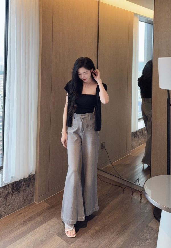 現貨 – 御姐平口兩件式上衣 