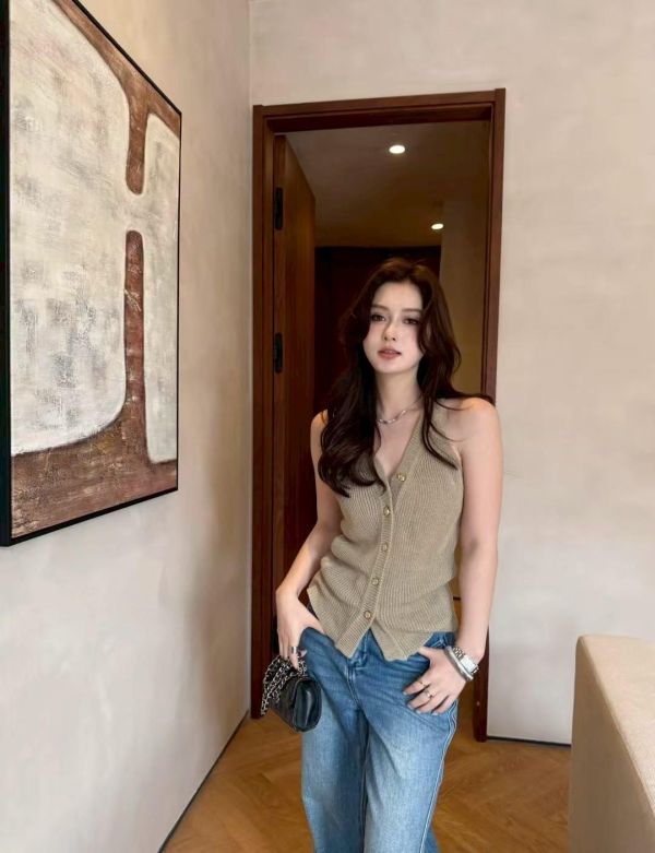 高訂款 ⋆ 麻感針織背心 