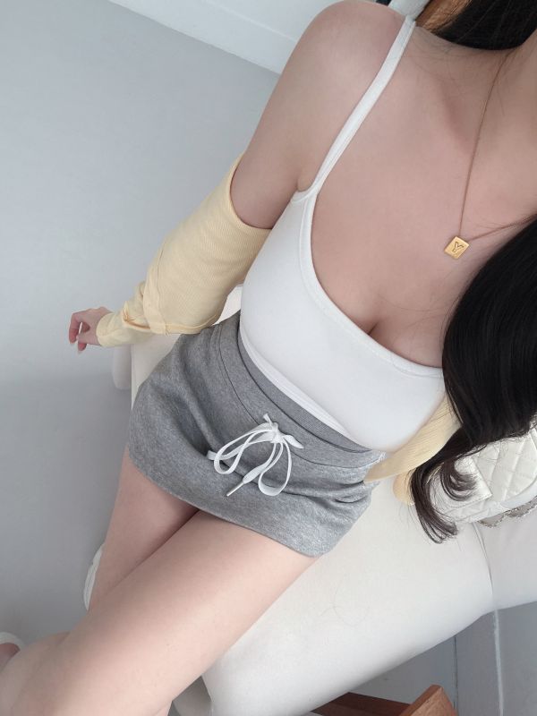 現貨 – 高腰綁帶棉裙 