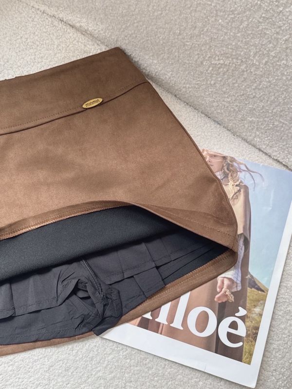 現貨 – 高腰麂皮短裙 