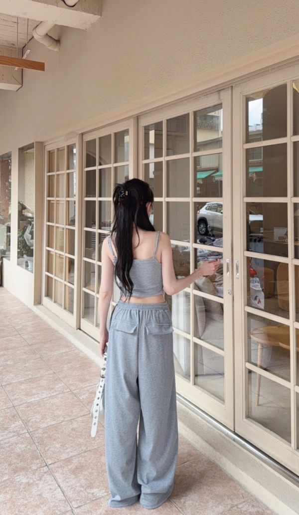 現貨 – 韓版落地褲套裝 