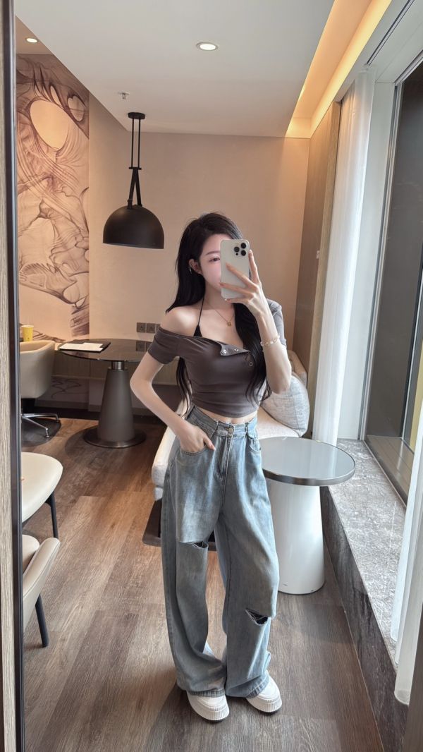 真兩件式歐美系上衣 