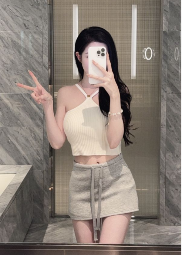 現貨 – 休閒感棉褲裙 