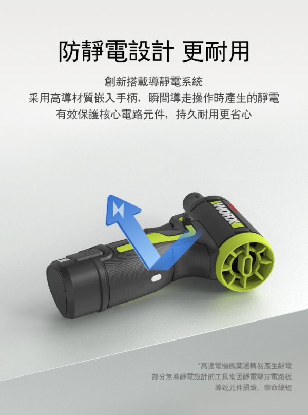 威克士 WU094 無刷鋰電吹塵槍（12V） 【WORX 威克士】12V 無刷吹塵槍 (WU094)