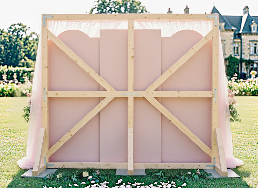 我想租借｜婚禮拍照背板（粉色玫瑰） 