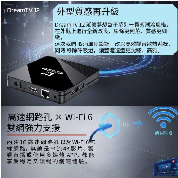 夢想AI智能電視盒12 DREAM TV12(優惠碼:dream400) 