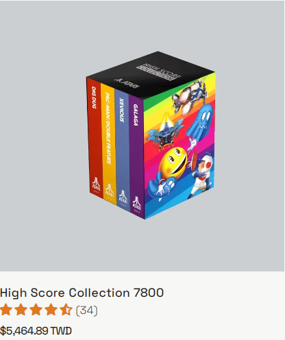 (現貨)Atari2600+PAC-MAN小精靈聯名同捆機+NAMCO卡帶合輯 