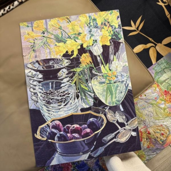 Ber拼圖工坊 Black vase and daffodils（分四包） 1000片 