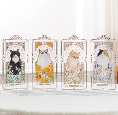 穆夏貓咪-屏風拼圖驚喜盒 (單盒 隨機一款) 