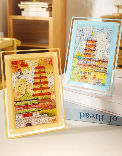 壓克力相框拼圖 54片 (單盒 隨機一款) 