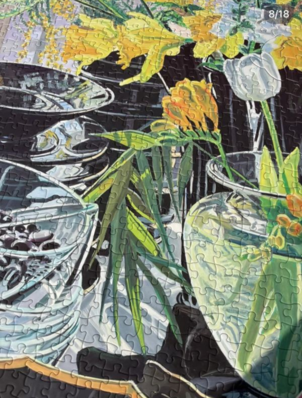 Ber拼圖工坊 Black vase and daffodils（分四包） 1000片 