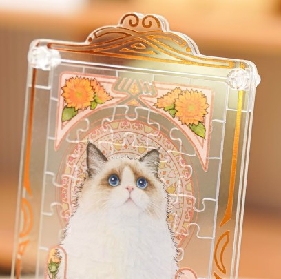 穆夏貓咪-屏風拼圖驚喜盒 (單盒 隨機一款) 