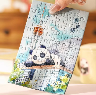 壓克力相框拼圖 54片 (單盒 隨機一款) 