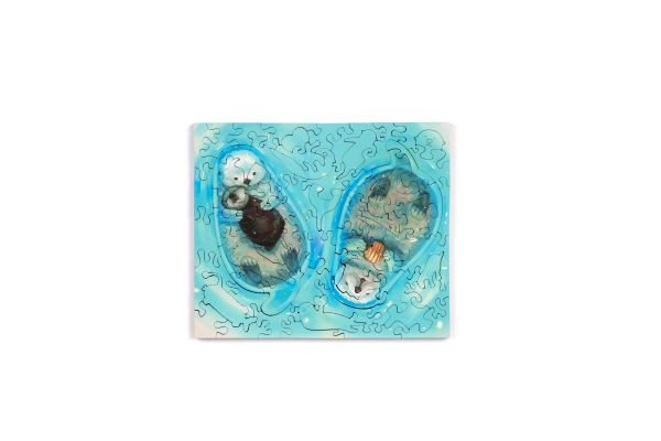 海裡魚 寶貝系列 海獺寶貝 Sea ​Otter Baby 70片 木質拼圖 