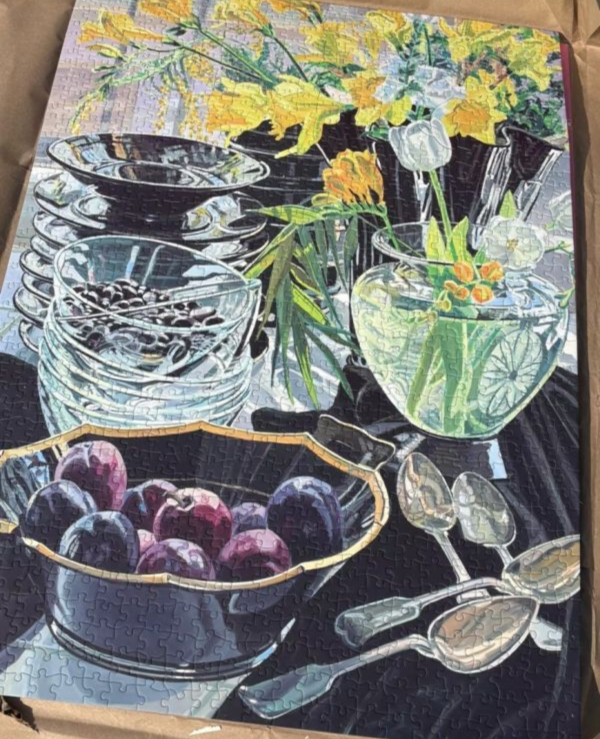Ber拼圖工坊 Black vase and daffodils（分四包） 1000片 
