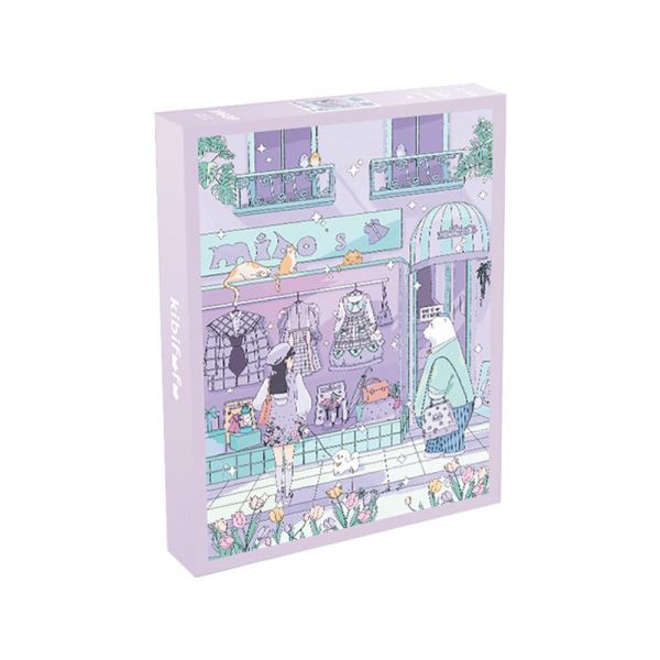 (熱銷商品) Kibifufu 服装店 冰淇淋店 咖啡店 綠植小店 櫻花樹下 1008片 
