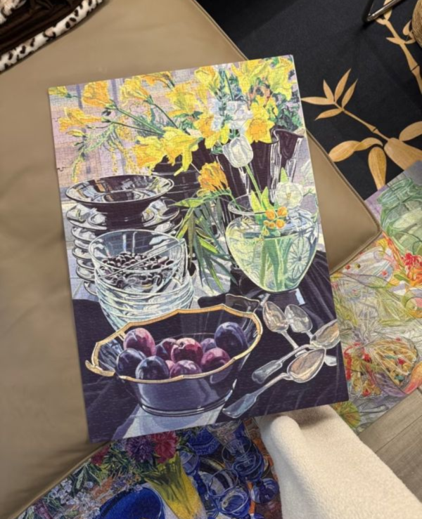Ber拼圖工坊 Black vase and daffodils（分四包） 1000片 